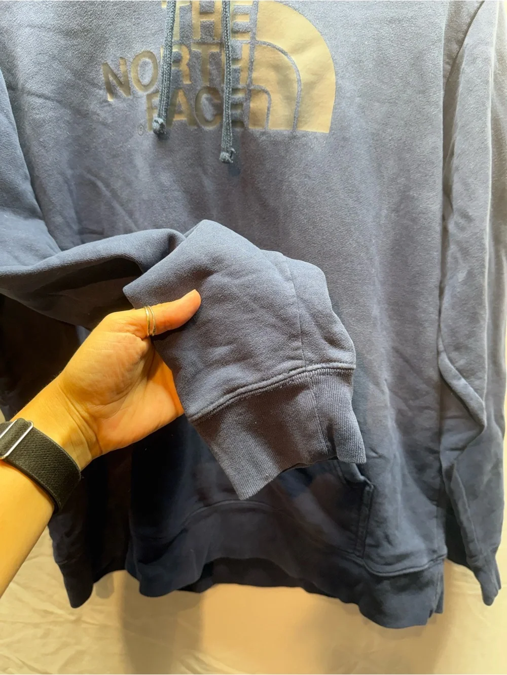The North Face Men's Navy Hoodie Sweatshirt